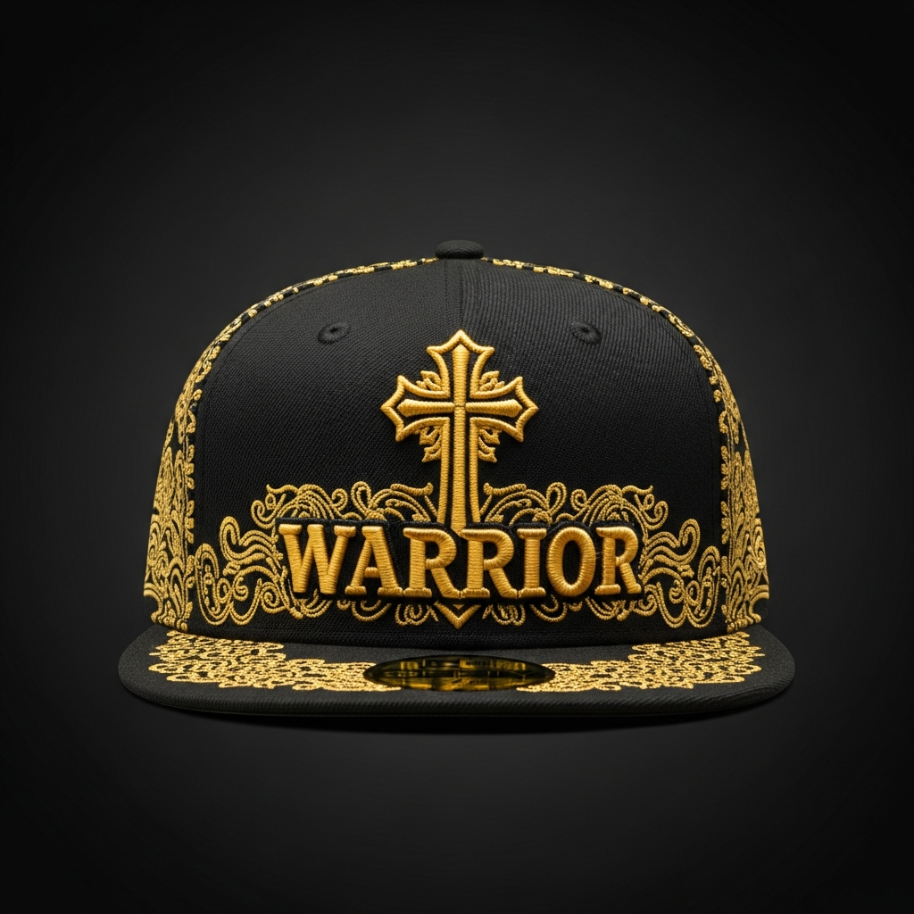 Black & Gold Warrior Cap
