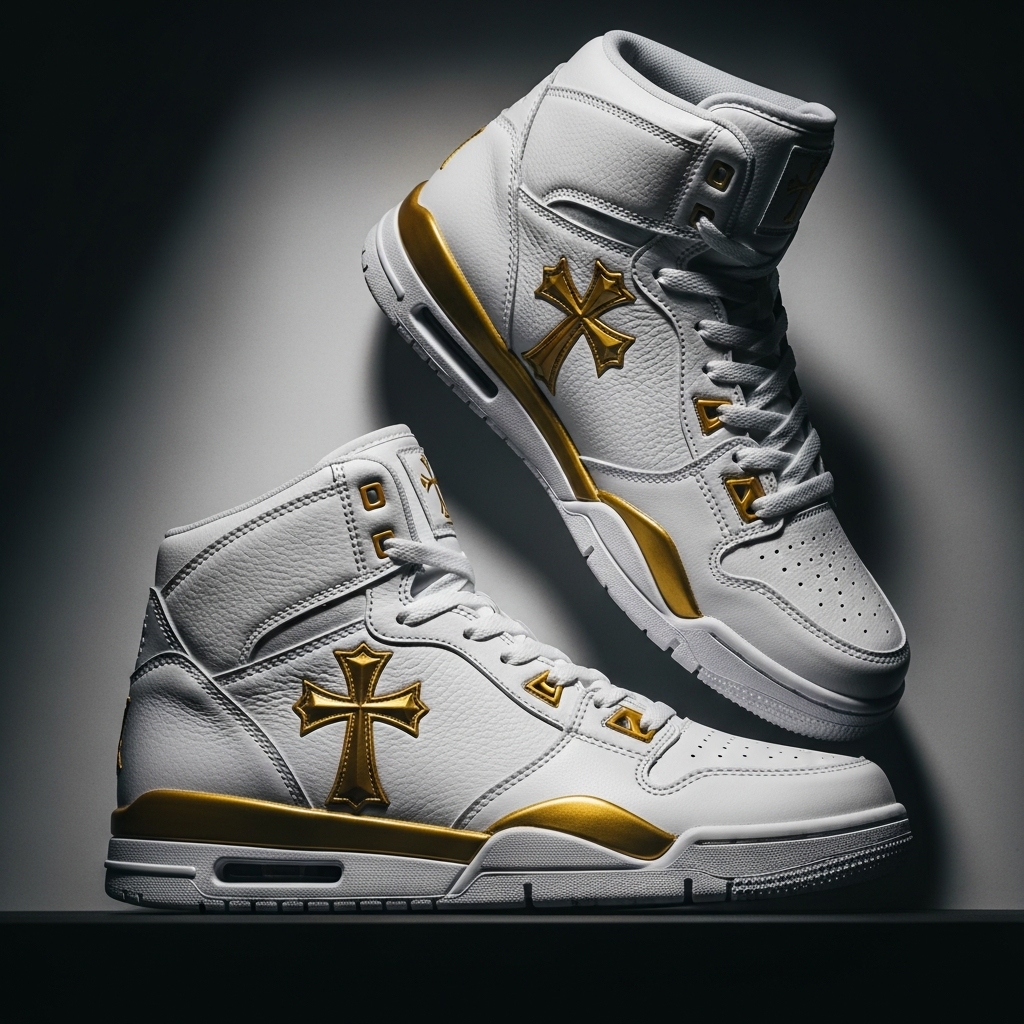 Kingdom Gold Cross High Tops